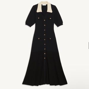 SANDRO PARIS Long Knitted Dress